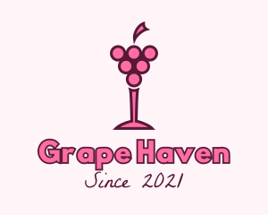 Grape Fruit Glass logo design