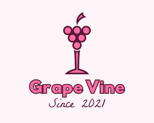 Grape Fruit Glass logo design
