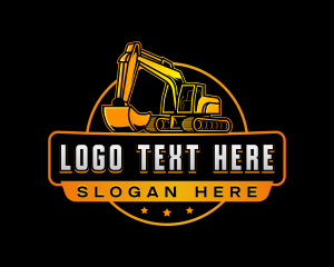 Excavator Machinery Backhoe Logo