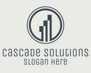 Building Tower Cascade logo design