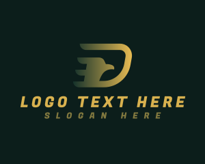 Business Eagle Bird Letter D logo