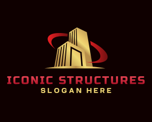 Skyscraper Building Structure logo design