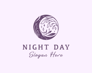 Moon Night Floral logo design