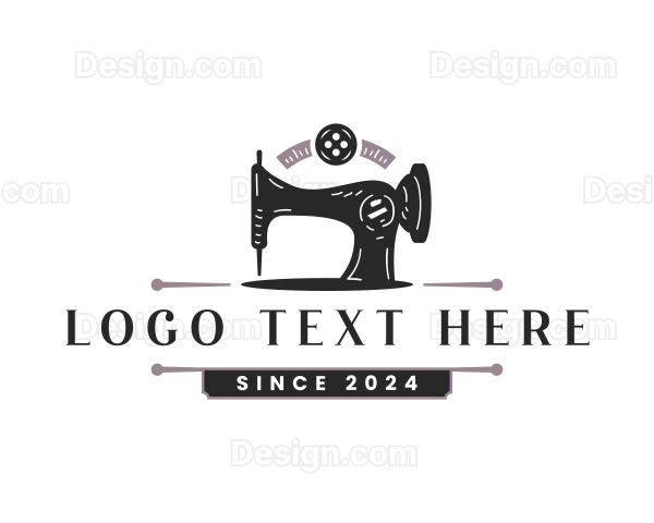 Sewing Machine Tailoring Logo