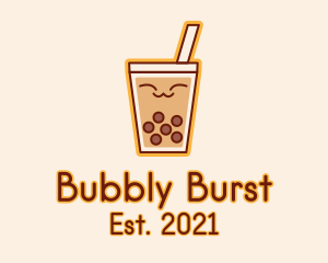 Happy Bubble Tea  logo design