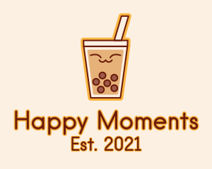 Happy Bubble Tea  logo design