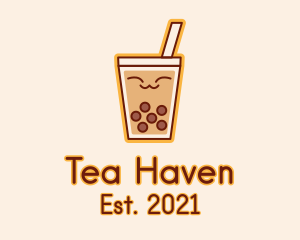 Happy Bubble Tea  logo design