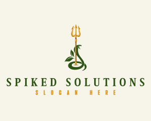 Trident Spear Snake logo design