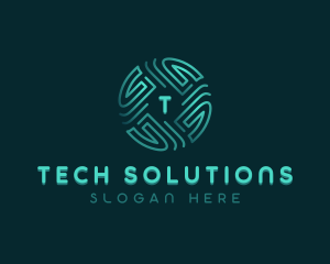 Cybersecurity Biometrics Technology logo design