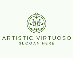 Green Compass Nature Outdoors logo design