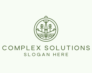 Green Compass Nature Outdoors logo design