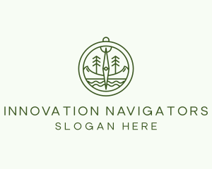 Green Compass Nature Outdoors logo design