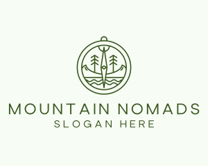 Green Compass Nature Outdoors logo design