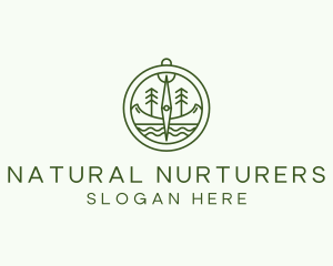 Green Compass Nature Outdoors logo design