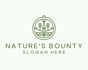 Green Compass Nature Outdoors logo design