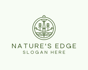 Green Compass Nature Outdoors logo design