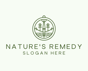 Green Compass Nature Outdoors logo design