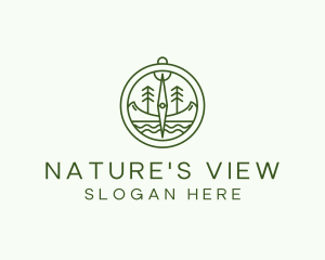 Green Compass Nature Outdoors logo design