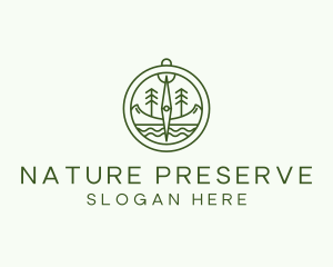 Green Compass Nature Outdoors logo design