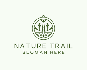 Green Compass Nature Outdoors logo design