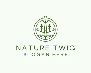 Green Compass Nature Outdoors logo design