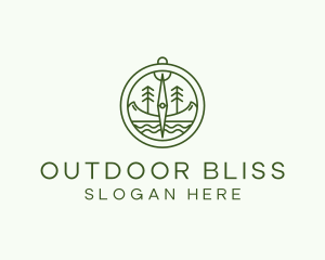 Green Compass Nature Outdoors logo design