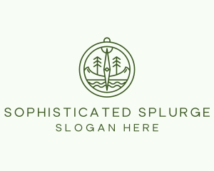 Green Compass Nature Outdoors logo design