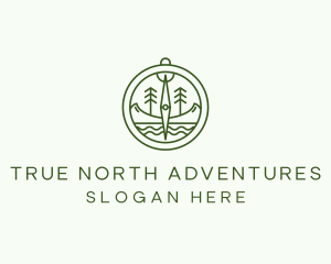 Green Compass Nature Outdoors logo design