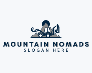 Mountain Backhoe Machinery logo design