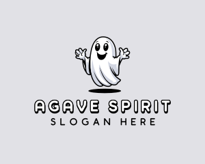 Smiling Scary Ghost logo design