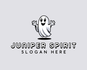 Smiling Scary Ghost logo design