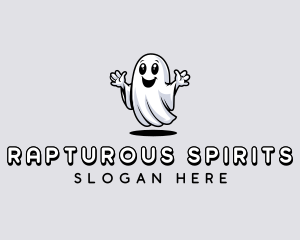 Smiling Scary Ghost logo design