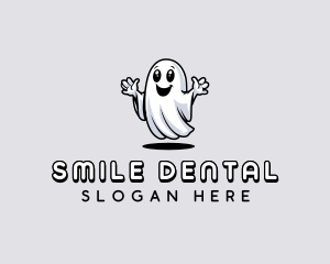 Smiling Scary Ghost logo design