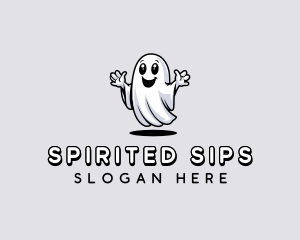 Smiling Scary Ghost logo design