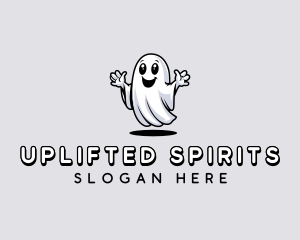 Smiling Scary Ghost logo design