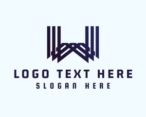 Geometric Linear Letter W logo