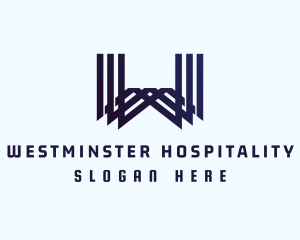 Geometric Linear Letter W logo design