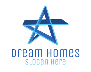 3D Blue Star logo