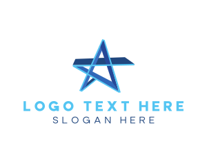 3D Blue Star Logo