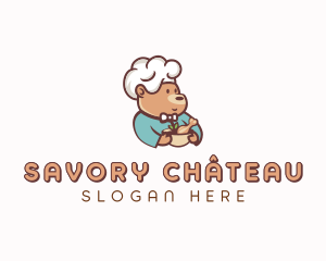 Chef Bear Gourmet logo design