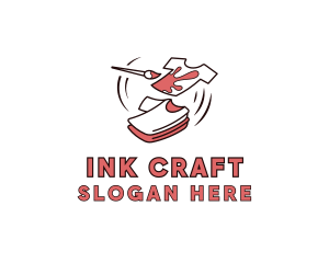 Tshirt Paint Ink logo design