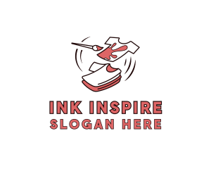 Tshirt Paint Ink logo design