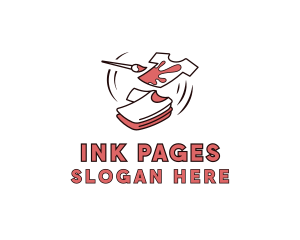 Tshirt Paint Ink logo design