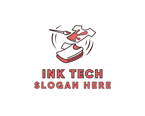 Tshirt Paint Ink logo design