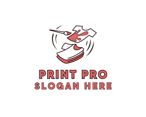 Tshirt Paint Ink logo design