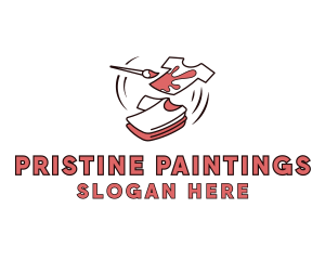 Tshirt Paint Ink logo design