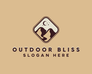 Outdoor Valley Mountains logo design