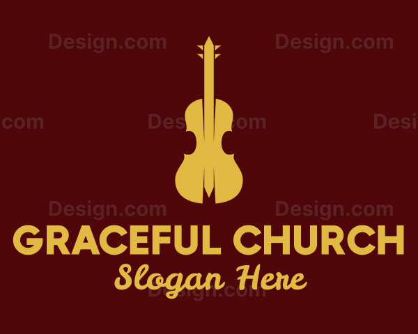 Yellow Violin Music Logo