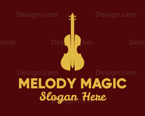 Yellow Violin Music Logo