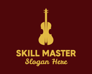 Yellow Violin Music logo design